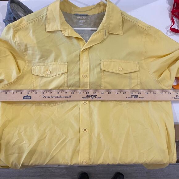 Columbia Fishing Shirt Mens Extra Large UV shade fly XL BUTTER YELLOW water - Picture 7 of 7